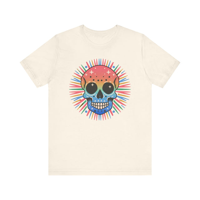 Rainbow Skull T-shirt, Halloween Pride, Skeleton