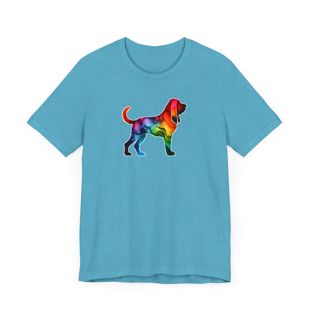 Rainbow Bloodhound T-shirt,Pride Shirt,Dog Lover Top,Rainbow Animals,LGBTQ+ Tee, Bloodhound Owner gift