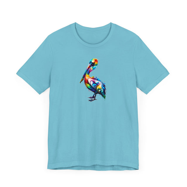 Rainbow Pelican Alcohol Ink T-shirt, Pride Shirt,Bird Lover T shirt, LGBTQ+, BGLT, Avian,Pelican lover