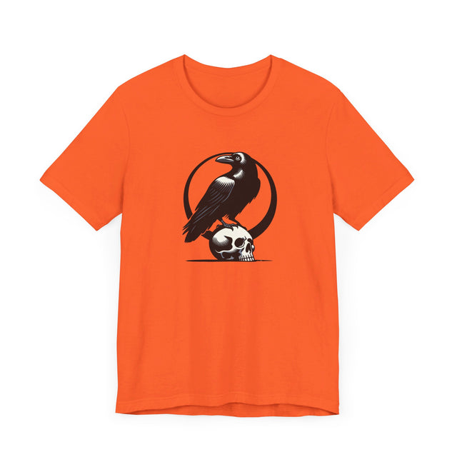 Raven on Skull T-shirt, Halloween Tee, Goth Shirt