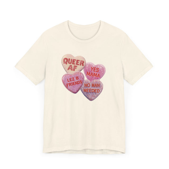 Valentine's Candy Heart Shirt, Lesbian Valentine, Queer Love