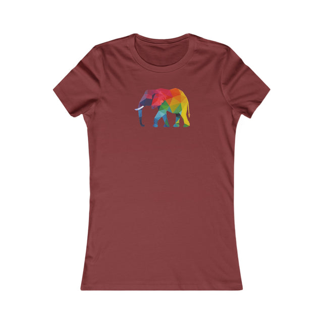 Geometric Rainbow Elephant T-shirt,Pride Shirt,Elephant Lover Top,Rainbow Animals,LGBTQ+ Tee,Queer,Gay,Lesbian,Bisexual,Trans,Women's Favorite Tee