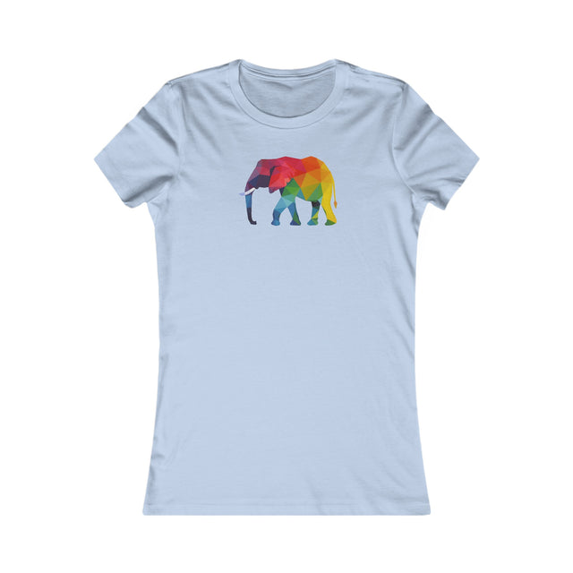 Geometric Rainbow Elephant T-shirt,Pride Shirt,Elephant Lover Top,Rainbow Animals,LGBTQ+ Tee,Queer,Gay,Lesbian,Bisexual,Trans,Women's Favorite Tee