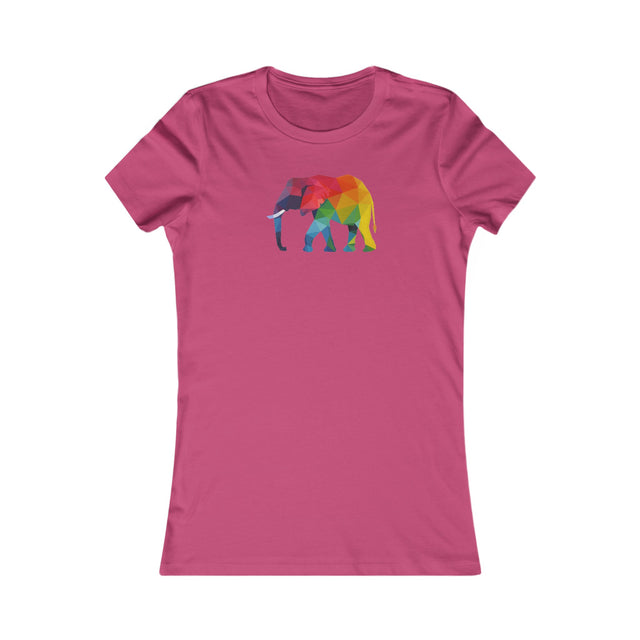 Geometric Rainbow Elephant T-shirt,Pride Shirt,Elephant Lover Top,Rainbow Animals,LGBTQ+ Tee,Queer,Gay,Lesbian,Bisexual,Trans,Women's Favorite Tee