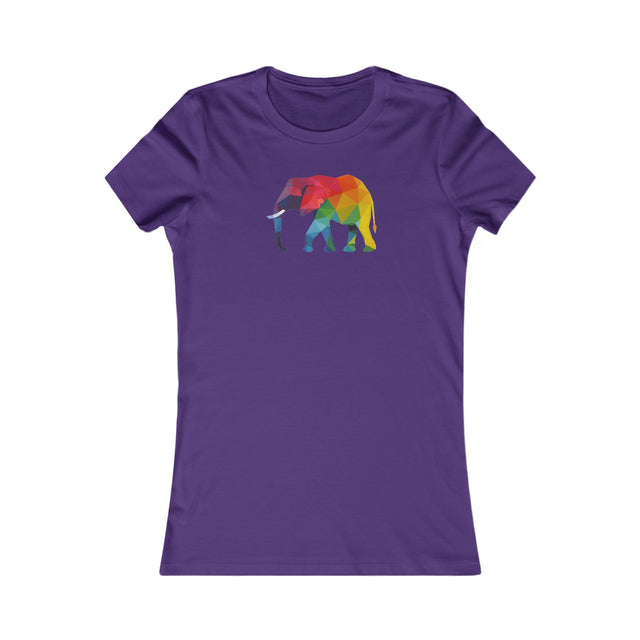 Geometric Rainbow Elephant T-shirt,Pride Shirt,Elephant Lover Top,Rainbow Animals,LGBTQ+ Tee,Queer,Gay,Lesbian,Bisexual,Trans,Women's Favorite Tee