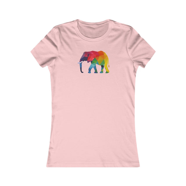Geometric Rainbow Elephant T-shirt,Pride Shirt,Elephant Lover Top,Rainbow Animals,LGBTQ+ Tee,Queer,Gay,Lesbian,Bisexual,Trans,Women's Favorite Tee