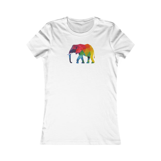 Geometric Rainbow Elephant T-shirt,Pride Shirt,Elephant Lover Top,Rainbow Animals,LGBTQ+ Tee,Queer,Gay,Lesbian,Bisexual,Trans,Women's Favorite Tee