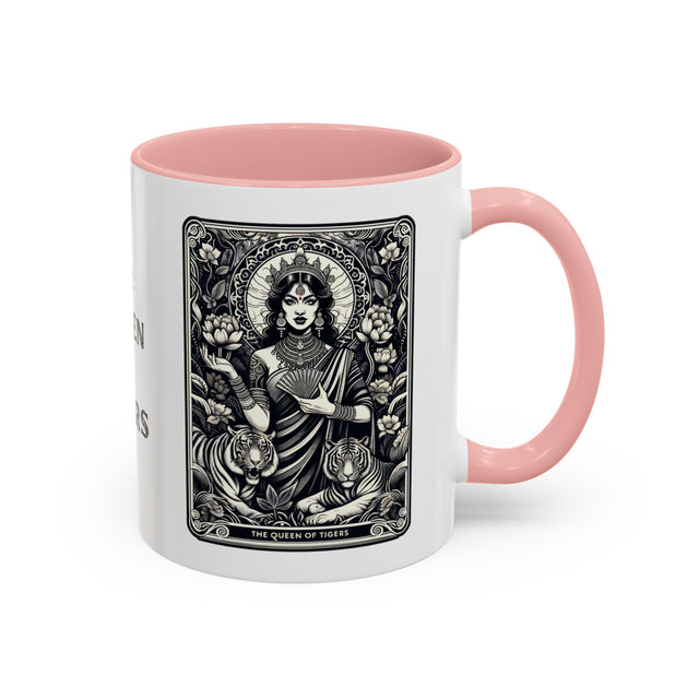 Queen of Tigers,Tarot card mug,Mother's Day Gift,Tarot Reader Gift,Tiger Mom Gift,Asian Queen cup,Gift for her,Asian mom gift,Wife Gift