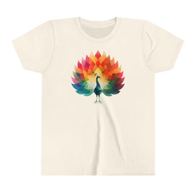 Rainbow Peacock T-shirt, Kids size, Youth Size
