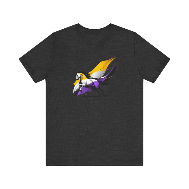 Enby Horse T-shirt,NonBinary Pride Shirt, Non-Binary Top, LGBTQ+ Tee, Horses, uNBridled Stallion
