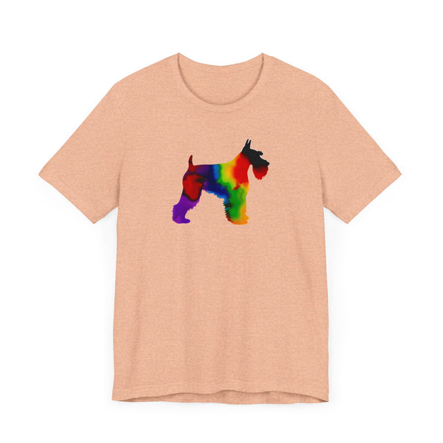 Rainbow Standard Schnauzer T-shirt,Pride Shirt,Dog Lover Top,Rainbow Animals,LGBTQ+ Tee, Schnauzer owner, Schnauzer gift