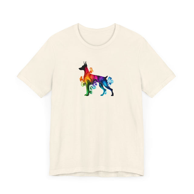 Rainbow Doberman Pinscher T-shirt,Pride Shirt,Dog Lover Top,Rainbow Animals,LGBTQ+ Tee, Dobe gift, Dobie Owner