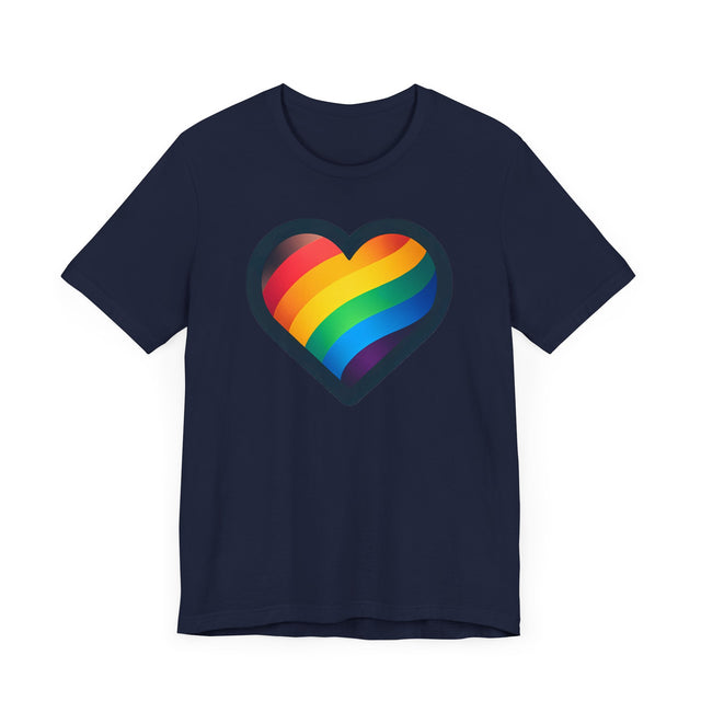 Pride Shirt, Philadelphia Rainbow Heart T-shirt, LGBTQ+, Queer