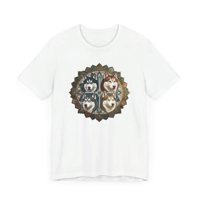 Siberian Husky Head Mandala T-shirt, Dog Lover Top, Husky owner, Sibe gift