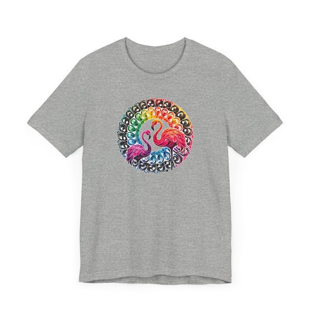 Rainbow Flamingo Mandala Alcohol Ink T-shirt, Bird Lover T shirt, LGBTQ+, BGLT,Pride Shirt