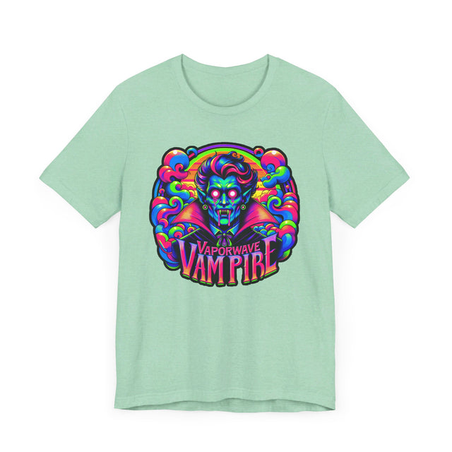Vaporwave Vampire T-shirt, Halloween Tee, Neon Goth