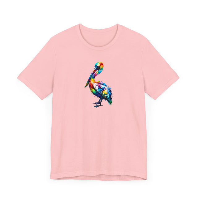 Rainbow Pelican Alcohol Ink T-shirt, Pride Shirt,Bird Lover T shirt, LGBTQ+, BGLT, Avian,Pelican lover