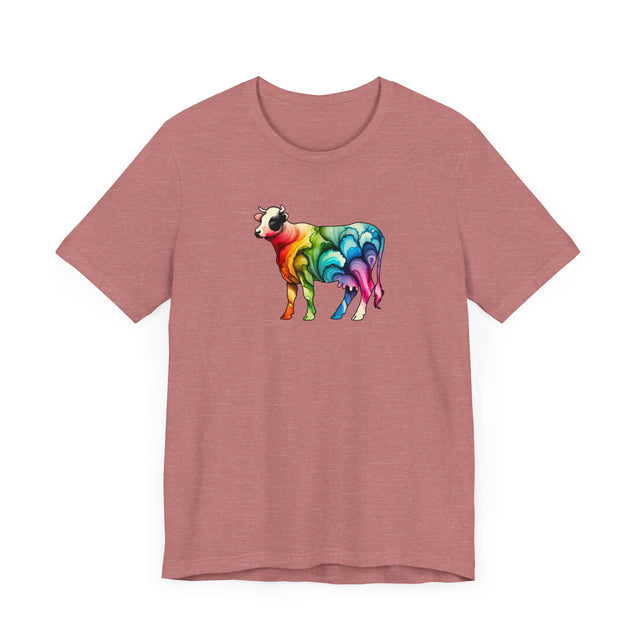 Rainbow Holstein Cow,Cow lover,Cattle tee,Bovine shirt,Pride Shirt,Rainbow,Pride Parade T shirt,LGBTQ+ Ally Tee