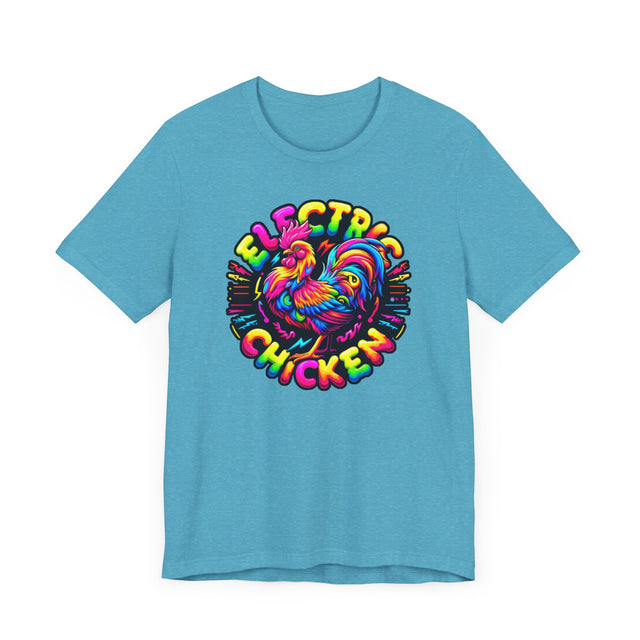 Neon Electric Chicken T-shirt, Fowl Tee