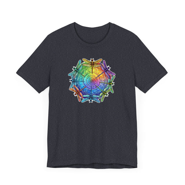 Rainbow Dragonfly Spiral Mandala,Dragonfly lover,Pride Shirt,Rainbow,Pride Parade T shirt,LGBTQ+ Ally Tee