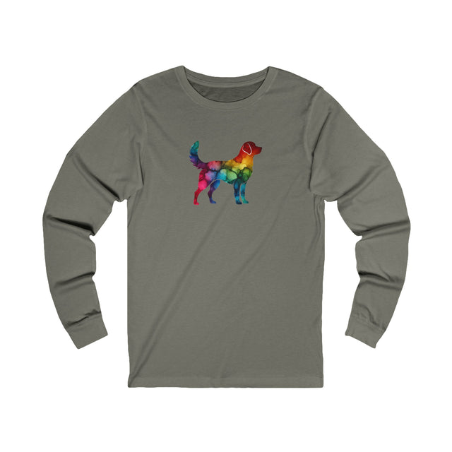 Rainbow Labrador Retriever Long Sleeve T-shirt,Pride Shirt,Dog Lover Top,Rainbow Animals,LGBTQ+ Tee, Lab Owner