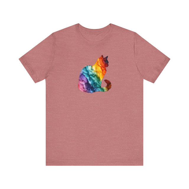 Rainbow Cat T-shirt,Pride Shirt,Cat Lover Top,Rainbow Animals,LGBTQ+ Tee,Queer,Gay,Lesbian,Bisexual,Trans,BGLT,LBGT,Feline,Kitten,Kitty
