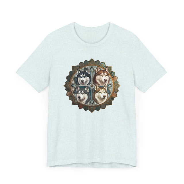 Siberian Husky Head Mandala T-shirt, Dog Lover Top, Husky owner, Sibe gift