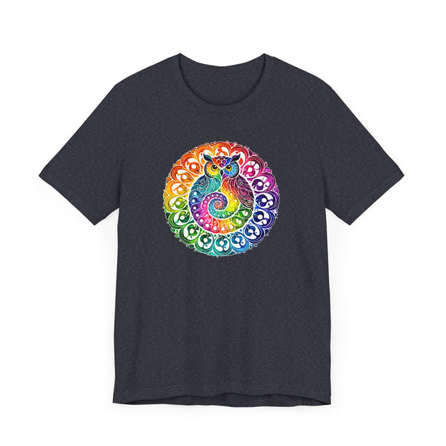 Rainbow Owl Mandala Alcohol Ink T-shirt, Pride Shirt,Bird Lover T shirt, LGBTQ+, BGLT, Avian