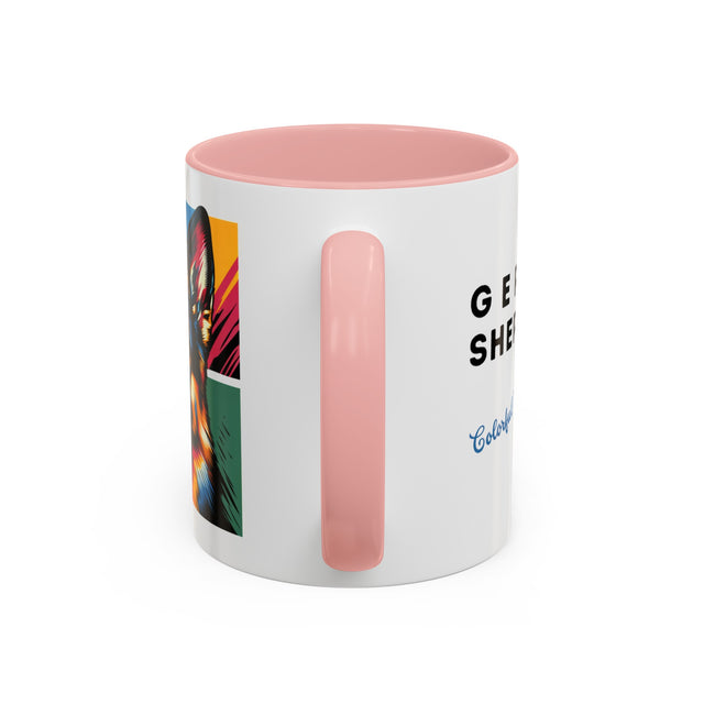 German Shepherd Dog Mug,4-Panel Pop Art Mug,German Shepherd Lover,GSD Mom,GSD Dad,Dog Lover Gift,Alsatian Gift,German Shedder