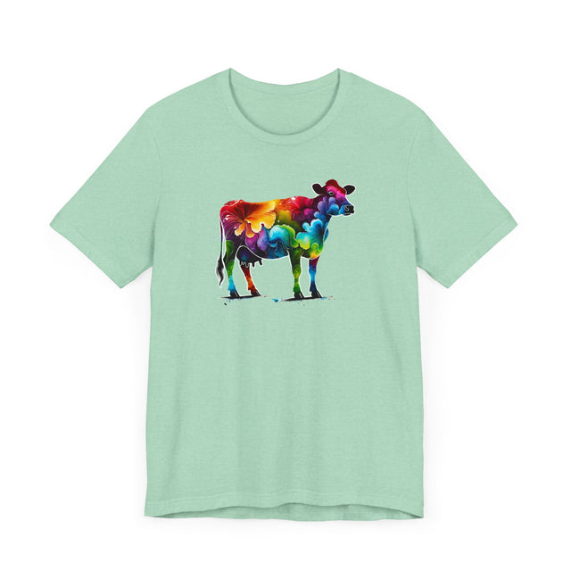Rainbow Holstein Cow,Cow lover,Cattle tee,Bovine shirt,Pride Shirt,Rainbow,Pride Parade T shirt,LGBTQ+ Ally Tee