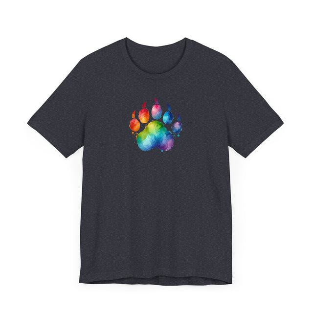 Rainbow Bear Paw Watercolor T-shirt, Pride Shirt, Bear