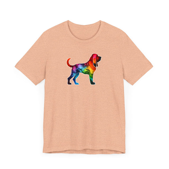 Rainbow Bloodhound T-shirt,Pride Shirt,Dog Lover Top,Rainbow Animals,LGBTQ+ Tee, Bloodhound Owner gift
