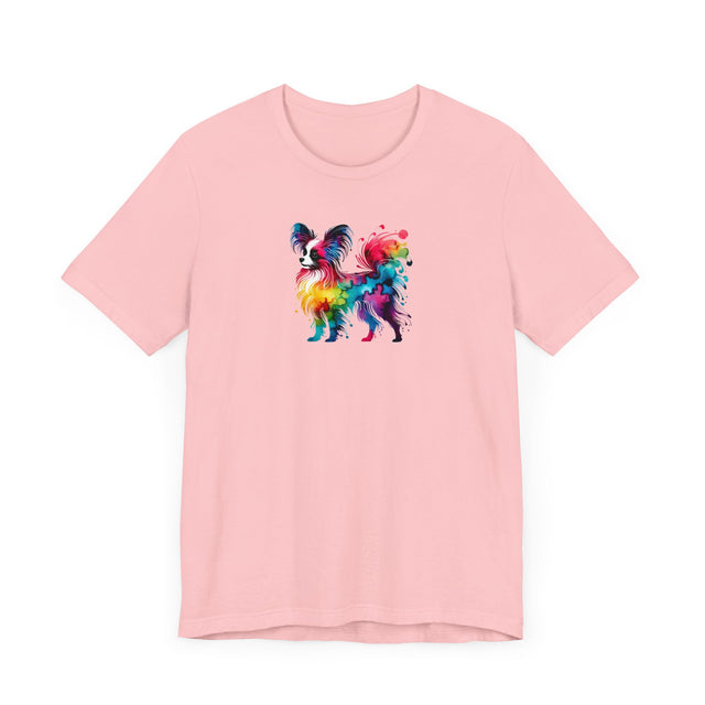 Rainbow Papillon T-shirt,Pride Shirt,Dog Lover Top,Rainbow Animals,LGBTQ+ Tee, Butterfly Dog gift, Phalene Owner