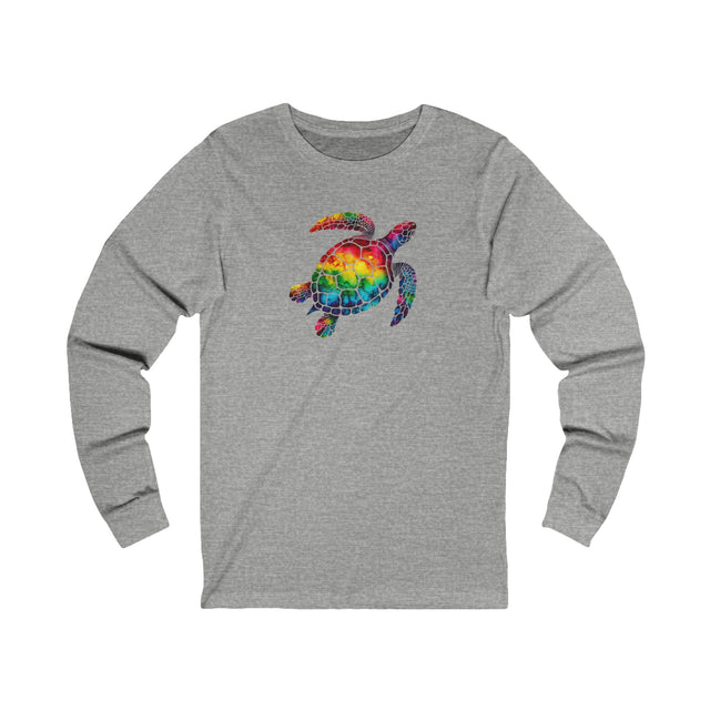 Rainbow Sea Turtle long sleeve T-shirt, Pride Shirt, LBGT, Sea Turtle T shirt, BGLT, Ocean,Unisex Jersey Long Sleeve Tee