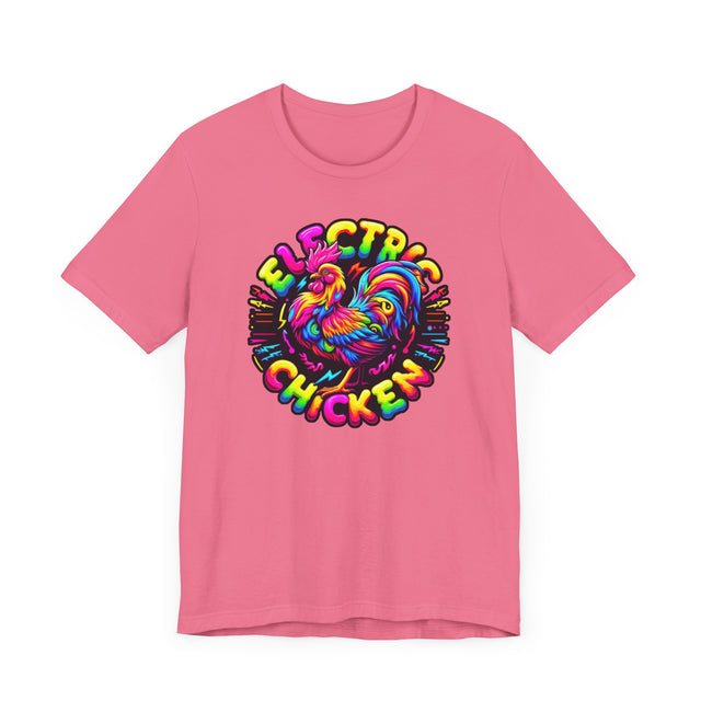 Neon Electric Chicken T-shirt, Fowl Tee