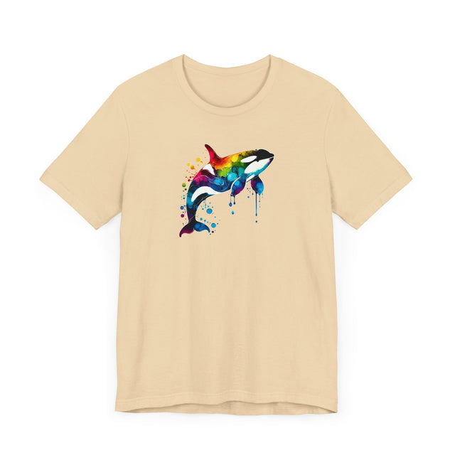 Rainbow Orca Alcohol Ink,Killer Whale Tee,Sea life lover,Ocean Life,Nautical,Pride Shirt,LGBTQ+ Tee
