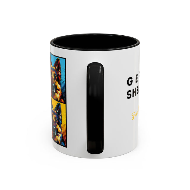 German Shepherd Dog Mug,4-Panel Pop Art Mug,German Shepherd Lover,GSD Mom,GSD Dad,Dog Lover Gift,Alsatian Gift,German Shedder