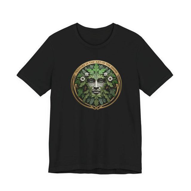 Green Man Nature is the Art of the Divine T-shirt, Nature Lover, Dante Quote