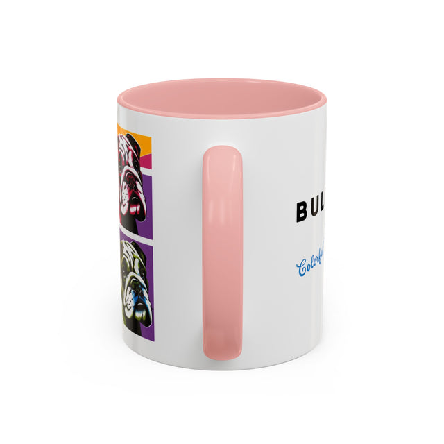 Bulldog Coffee Cup,4-Panel Pop Art Mug,English Bulldog Lover,Bully Mom,Bully Dad,Sourmug Gift,Bulldogger Gift,British Bulldog