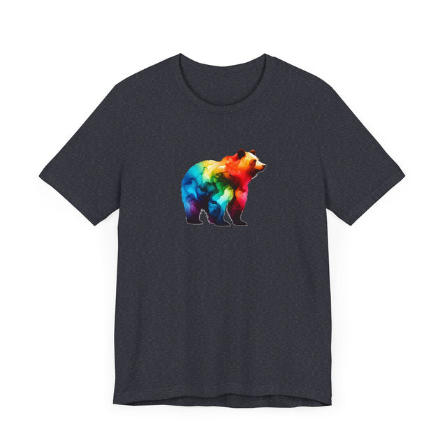 Rainbow Brown Bear Alcohol Ink T-shirt, Pride Shirt,Animal Lover T shirt, LGBTQ+,Big Bear
