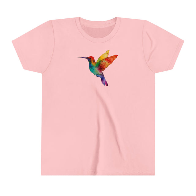 Rainbow Hummingbird T-shirt,Pride Shirt,Bird Lover Top,Rainbow Animals,LGBTQ+ Tee,Queer,Gay,Lesbian,Bisexual,Trans,Youth Size