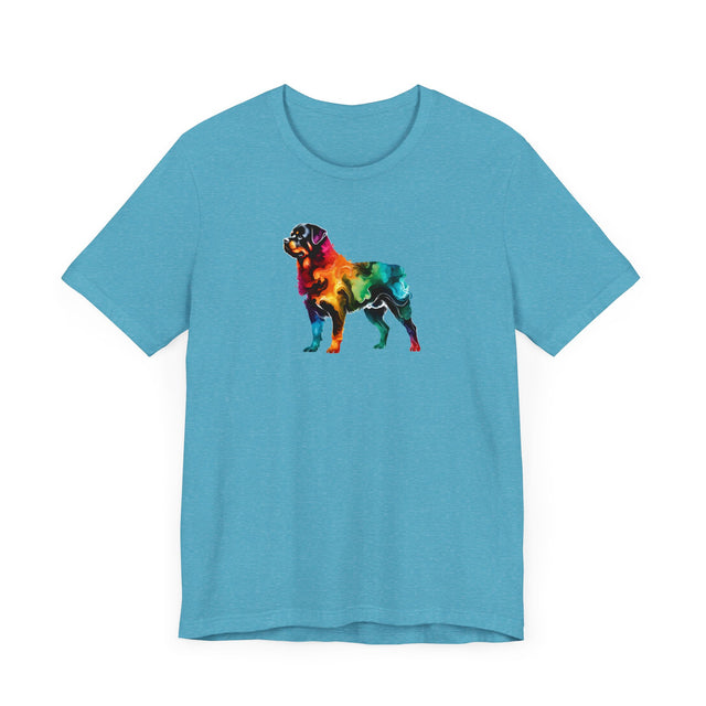 Rainbow Rottweiler T-shirt,Pride Shirt,Dog Lover Top,Rainbow Animals,LGBTQ+ Tee, Rottie owner, Rotty gift
