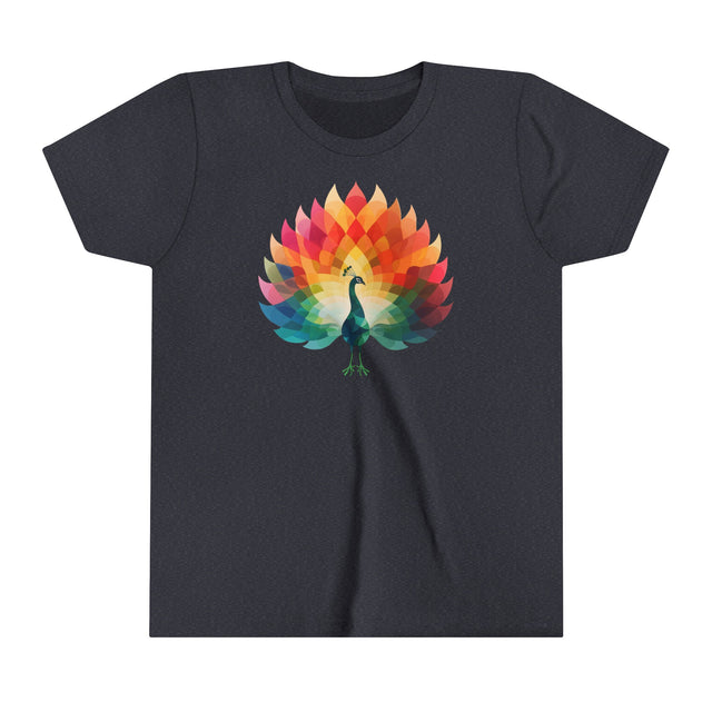 Rainbow Peacock T-shirt, Kids size, Youth Size