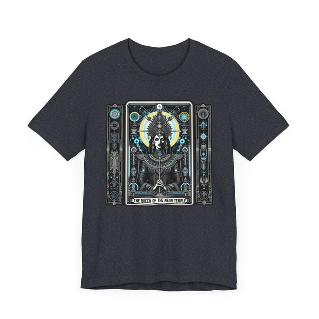 Queen of the Neon Temple,Tarot card shirt,Mothers Day Gift,EDM Shirt,Dance Music tee,Cyberpunk T-shirt,Sci-fi