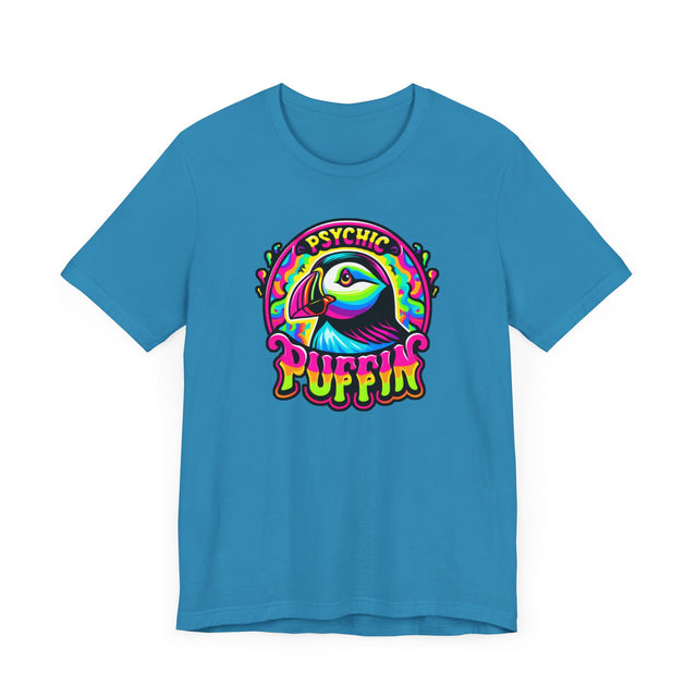 Neon Psychic Puffin T-shirt, Puffin Tee, Bird Lover