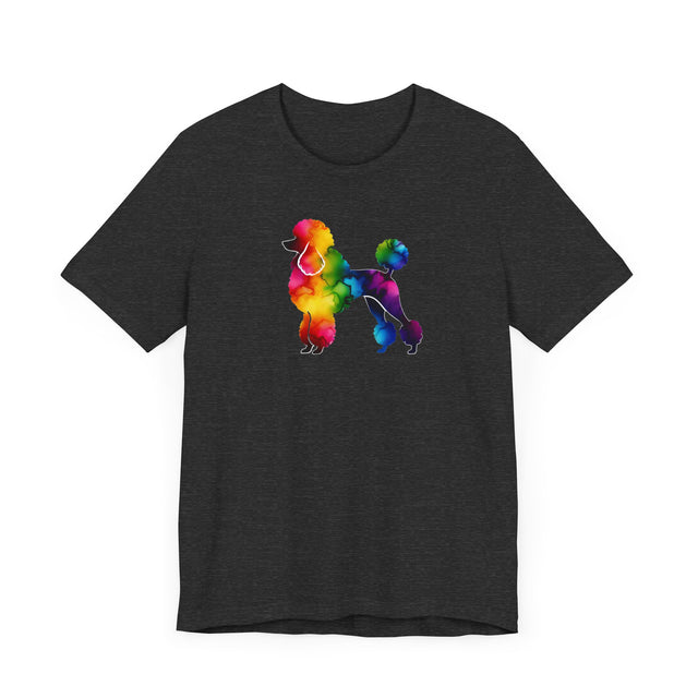 Rainbow Poodle T-shirt,Pride Shirt,Dog Lover Top,Rainbow Animals,LGBTQ+ Tee, Poodle owner, Poodle gift