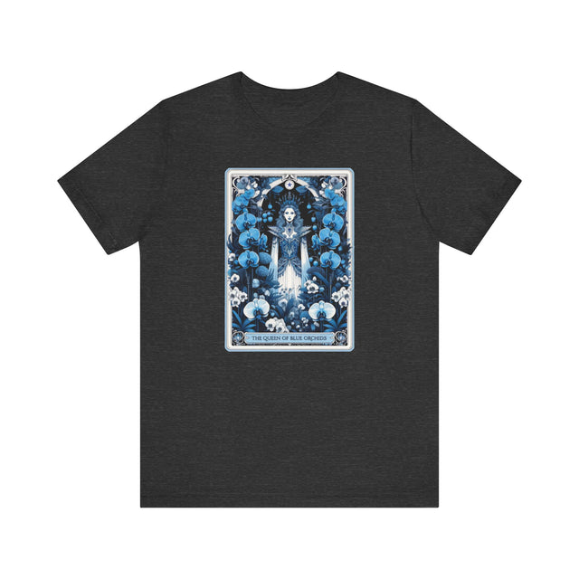 Queen of Blue Orchids,Tarot card shirt,Mother's Day Gift,Tarot Reader Gift,Asian Queen Shirt,Mystical Cards Tee,Astrology Tee,Gift for her