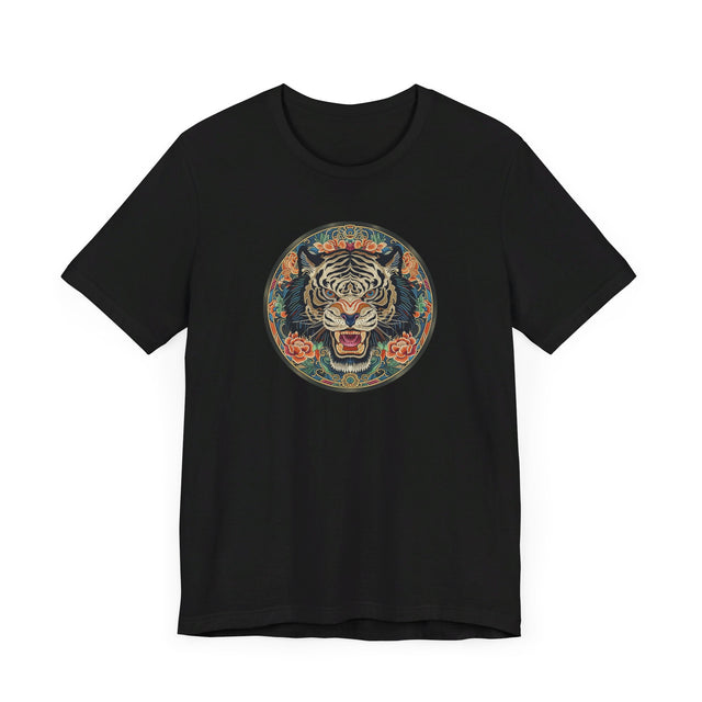 Black Tiger Mandala T-shirt,Tiger Lover Top,Big Cat Lover