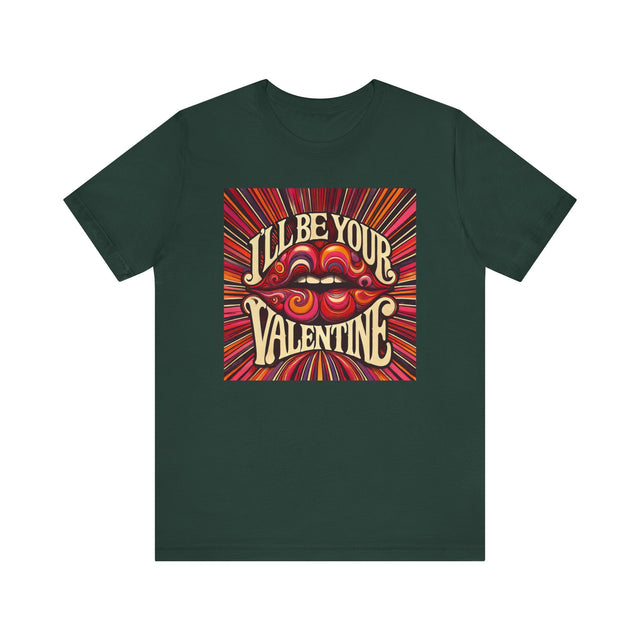 I'll be your Valentine T-shirt, Valentine lips, Valentine Tshirt, Love Tshirt, lover tshirt, flirty Tshirt, Retro Love Tshirt
