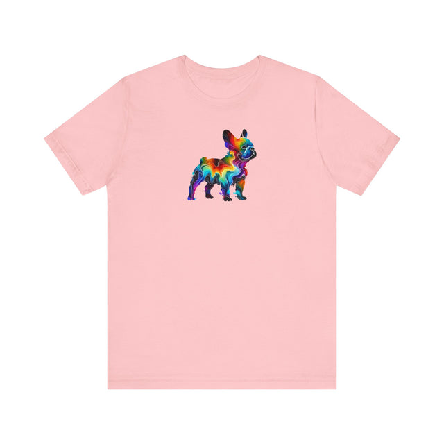 Rainbow French Bulldog T-shirt,Pride Shirt,Dog Lover Top,Rainbow Animals,LGBTQ+ Tee,Frenchie Owner